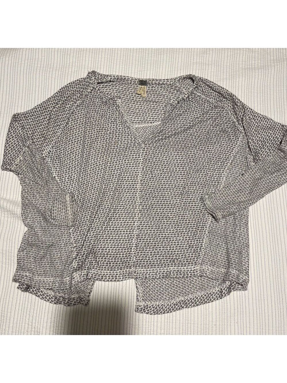 Free People We The Free Split Back Knit Long Sleeve